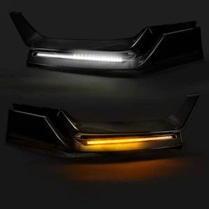 LABIO PARACHOQUES DELANTERO LED NEGRO BRILLANTE CON LUZ L PARA HONDA CIVIC Si 17-21 y HATCHBACK - Imagen 1 de 7