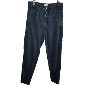 Guess Vintage Jeans Sz 33 Womens Triangle Patch Denim Blue George's Marciano - Picture 1 of 10