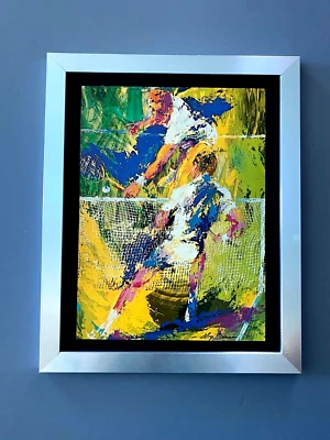 Arte Pop Firmado LeRoy Neiman "TENIS" 1974 Montado y Enmarcado en Nuevo 11x14 LS Foto 1 de 3