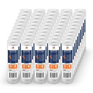 50er-Packung mit mikrofongewickelten Saiten Sediment Wasserfilter Kartuschen 10"x2,5" für RO - Bild 1 von 1