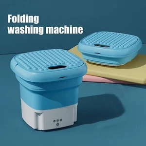 Mini Folding Washing Machine Portable For Clothes With Drain Basket Travel P2E9 - Picture 1 of 12
