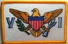 US VIRGIN ISLANDS Flagge Aufnäher mit Haken Kleber Verschluss Goldrand #56