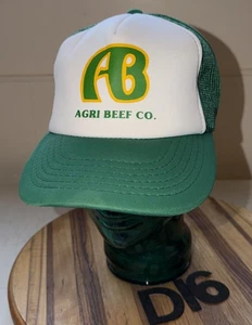 Agri Beef Co. Strapback Mütze grün & weiß Einheitsgröße Druckknopflasche verstellbar sehr guter Zustand  D16 - Bild 1 von 4