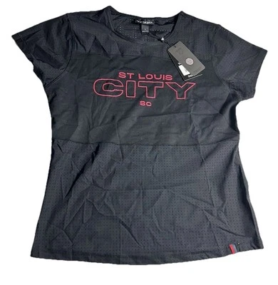 Women's Black St. Louis City SC Mesh Shirt Size Large MLS Soccer - Image 1 of 4