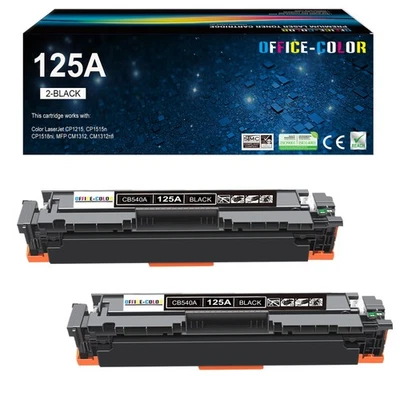 125A Black Toner Cartridges Replacement for HP 125A CB540A for Color Laserjet... - Image 1 of 4