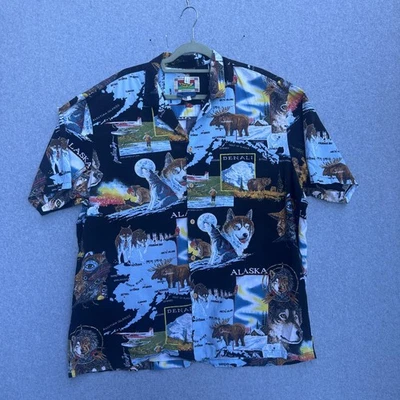 Banana Jack Shirt Mens Extra Large Black Alaska Aloha Hawaiian Jon Van Zyle - Image 1 of 4