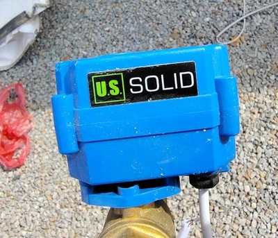 🔥U.S. Solid Motorized Ball Valve, 1/2" Brass, 9-24V AC/DC - Great Condition - Image 1 of 4