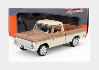 MOTOR-MAX 79315SC FORD USA - F-100 PICK-UP 1969 - LIGHT BROWN CREAM - 1/24 - Immagine 1 di 2