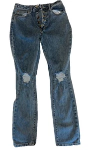 WEWOREWHAT jeans Danielle stretch straight Distressed Woman’s Size 28 - Picture 1 of 15