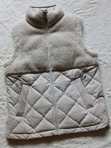 Eddie Bauer Twisp Down 650 Quilted Puffer Vest Size Small Pumice New Sample - Picture 1 of 10