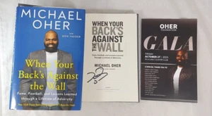 When Your Back's Against the Wall by Michael Oher SIGNED AUTOGRAPHED - Imagen 1 de 12