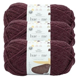 (3 Pack) Lion Brand Yarn 617-189Q Two of Wands: Hue + Me Bulky Yarn, Crush - Picture 1 of 7