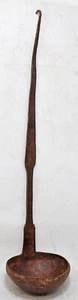 Antique Iron Tipri Tall Oil Spoon Original Old Hand Crafted Fine Engraved - Picture 1 of 8