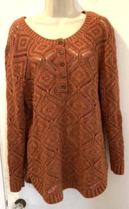 Ruff Hewn large pullover sweater wool blend 24-359-1 - Picture 1 of 9