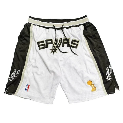 San Antonio Spurs Basketball Shorts with Pockets White  Men's NWT Stitched Pants Cover