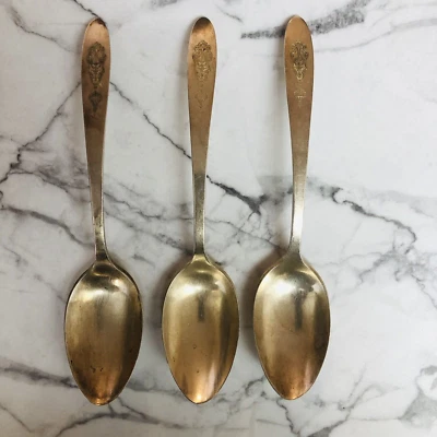 Antique Oneida Community Plate Bird of Paradise 3 Spoons Silverplate 1923 Vtg - Image 1 of 4