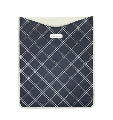 Marc Jacobs L10619 Leather Black White Nickel iPad Sleeve Size 8.5x10 in - Image 1 of 2