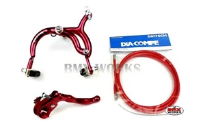Kit de freno delantero genuino Dia-Compe MX890 - MX121 - rojo - se adapta a BMX de la vieja escuela - Imagen 1 de 4