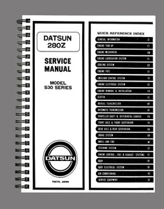 DATSUN 280Z S30 RIPARAZIONE MANUALE OFFICINA MANUALE LIBRO RISTAMPA INGLESE - Foto 1 di 6
