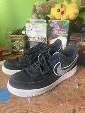 Nike Air Force 1 Low 3D Chenille Swoosh Black Cool Grey Mens Sz 11.5  823511-014 | eBay