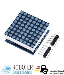 Max7219 LED Matrix Modul 8x8 Blau Arduino DIY Elektronik - Bild 1 von 3