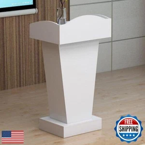 BGEDL Wooden Podium, Steady Floor Standing Speaking Lectern Stand, Portable P - Picture 1 of 5