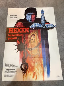 Vintage German MARK OF THE DEVIL Original 1 Sheet Movie Poster 1970 Rare B Style - Picture 1 of 1