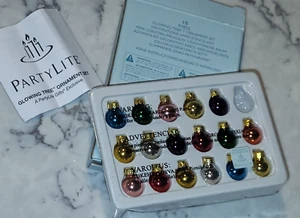 Partylite Glowing Tree Ornament set Magnetic Miniature Balls P7855 in Box - Picture 1 of 5