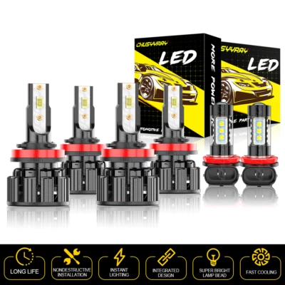 Combo de faros antiniebla altos/bajos LED para Buick Allure 2005-2010 H9+H11+H11 Foto 1 de 4