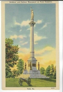 MONUMENTO DEI SOLDATI E DEI MARINAI SU PENN COMUNE~YORK,PA - Foto 1 di 1
