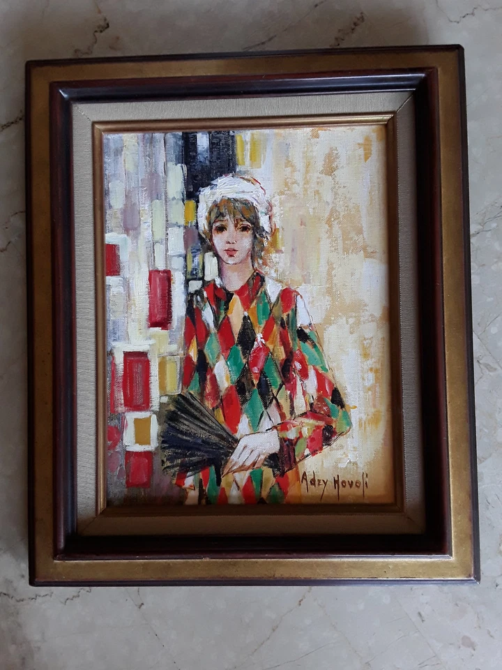 ADRY NOVOLI - Huile sur toile ARLEQUIN - Photo 1/1