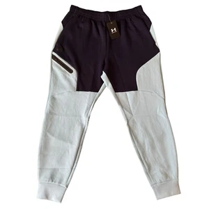 Under Armour Unstoppable Fleece Joggers Blizzard/Midnight Navy 1379808 490 Sz L - Picture 1 of 13
