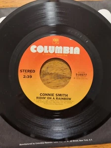 CONNIE SMITH RIDIN' ON A RAINBOW/('TIL) I KISSED YOU COLUMBIA REC VINYL 45 58-79 - Picture 1 of 2