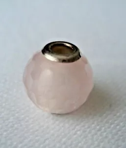 Genuine THOMAS SABO Sterling Silver Karma Bead Charm Faceted Rose Quartz Pink - Picture 1 of 3