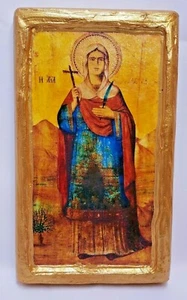 Saint Thekla Thecla Tecla Byzantine Art Christianity Greek Eastern Orthodox Icon - Picture 1 of 9