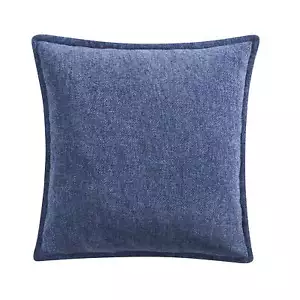 Mainstays 22" x 22" Blue Chenille Flange Decorative Pillow - Picture 1 of 4