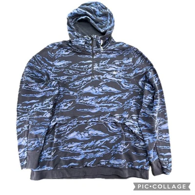 Nike Air Dri Fit Mens XXXLT Camo Print Quarter Zip Hoodie Athletic Dept - Image 1 of 4