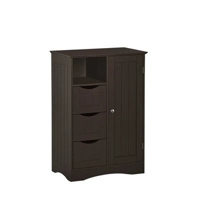 , Espresso Ashland 1-Door, 3-Drawer Floor Cabinet, One Size - Image 1 of 4