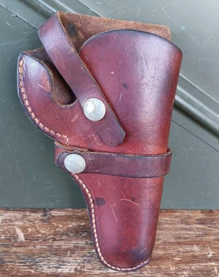 Hunter 1100-30 RH Leather Holster Smith & Wesson Med K Frame 3"-4" Revolver S&W - Image 1 of 3