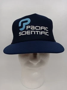 Vintage Pacific Scientific Adjustable Snapback Trucker Hat/Cap Mesh Blue - Picture 1 of 8