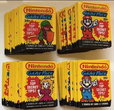 Nintendo Game Pack Tarjetas Coleccionables 1989 Topps Lote Paquetes de Cera Mario Zelda (48 Paquetes) Foto 1 de 4