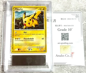 2010 POKEMON PIKACHU WORLD PROMO PORTUGUESE PIKACHU-HOLO ARS 10+ - Picture 1 of 4