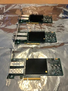 Qty.3 Emulex LPE31002-M6-D Dual Port 16GB Fibre Channel Host Bus Adapter P011324 - Picture 1 of 4