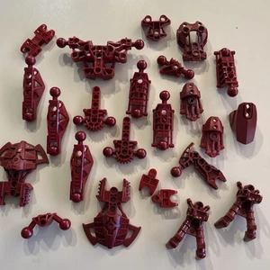 Lego Bionicle Assorted Dark Red Parts Lot A - Connectors / Ball Joint  / Torso - Picture 1 of 3
