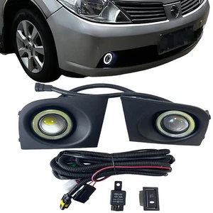 Para 07-11 Nissan VERSA LED DRL Luces Antiniebla Ojo de Ángel Proyector Lente Halo Anillo CONJUNTO - Imagen 1 de 18