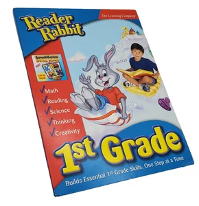 Reader Rabbit 1st Grade PC CD Rom The Learning Company Broderbund Vintage 2000 - Picture 1 of 5
