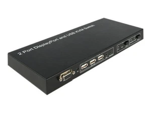 Delock DisplayPort KVM Switch 2   1 mit USB 2.0 und Audio - Bild 1 von 1
