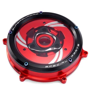 For Ducati 959 Panigale Corse 2016-19 Racing Clear Clutch Cover&Spring Retainer - Foto 1 di 7