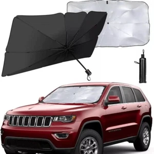 Car Windshield Sun Shade Foldable Umbrella Front Window Cover Visor Umbrella - Picture 1 of 12