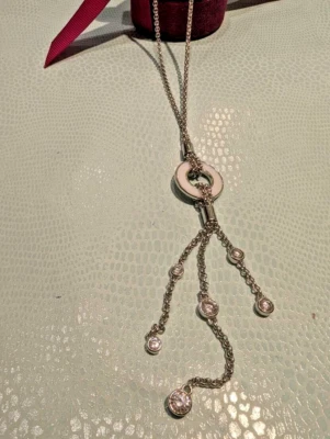 Esprit Kette 925 Silber Damen Zirkonia Mondsteinoptik elegant 20,19g - Bild 1 von 4